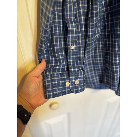 LL Bean Shirt Men XL Scotch Plaid Career Traditional Blue NormCore - Picture 2 of 5